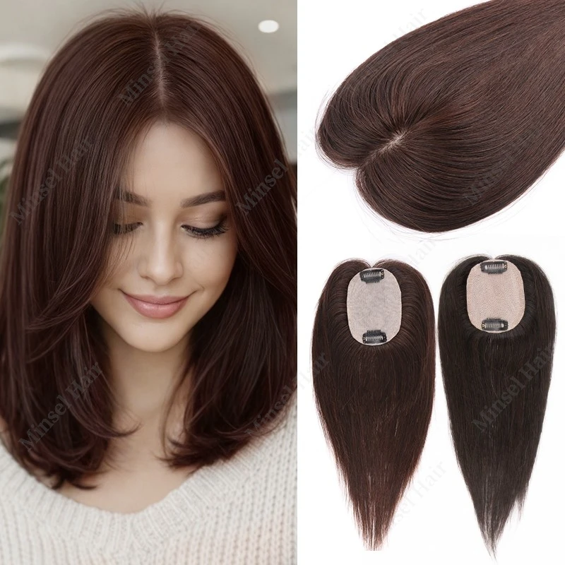 7x10cm Silk Base Hair Toppers Virgin Human Hair Topper Clip In Extensions For Women Thinning Hairpart 6-12inch Dark Brown
7x10cm Silk Base Hair Toppers Virgin Human Hair Topper Clip In Extensions For Women Thinning Hairpart 6-12inch Dark Brown