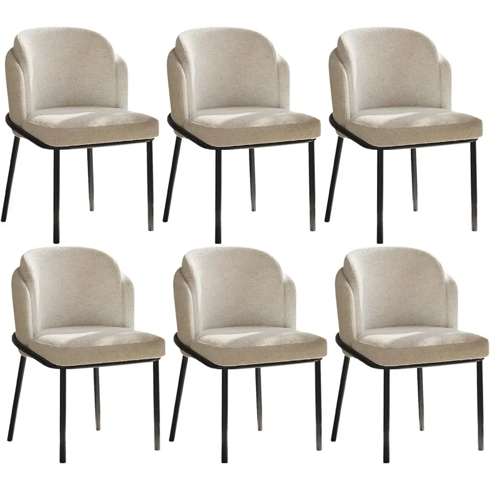 Modern Dining Chairs Set of 6,Kitchen Dining Chairs with Back,Upholstered Dining Room,Accent Side Leisure Chairs with Metal Legs
Modern Dining Chairs Set of 6,Kitchen Dining Chairs with Back,Upholstered Dining Room,Accent Side Leisure Chairs with Metal Legs