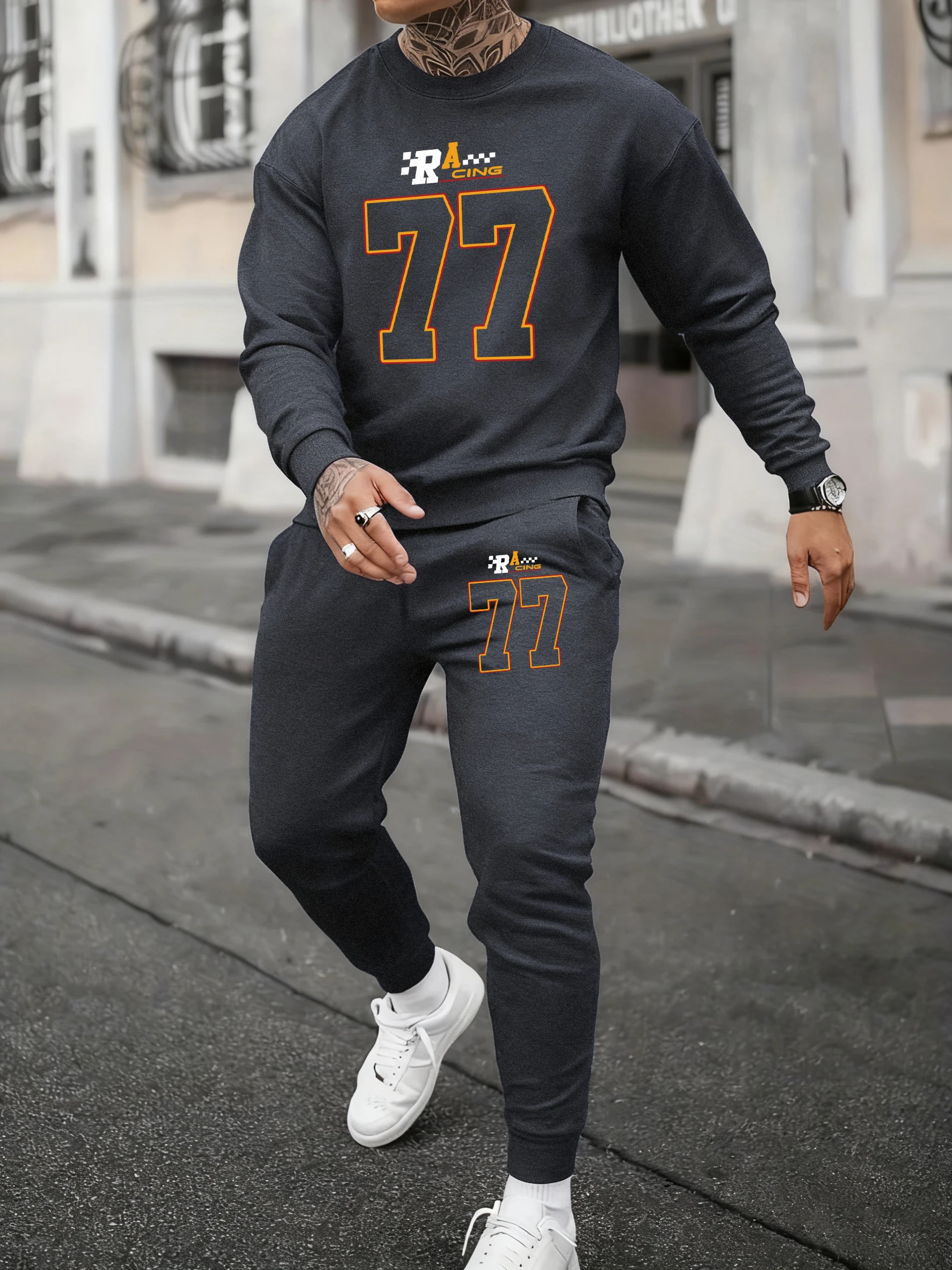 Racing Number 77 Printing Man Warm Fashion Pants Streetwear Sets Sport Soft Fleece Sweatshirts Autumn Winter Pocket Sweatpants
Racing Number 77 Printing Man Warm Fashion Pants Streetwear Sets Sport Soft Fleece Sweatshirts Autumn Winter Pocket Sweatpants