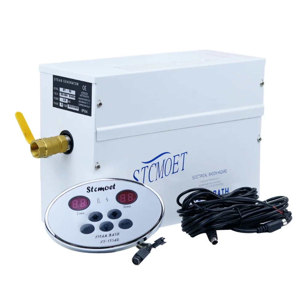 3KW 220V Sauna Steam Machine Spa Steam Generator Dry Streaming Furnace Wet Digital Controller Steamer ST-30
3KW 220V Sauna Steam Machine Spa Steam Generator Dry Streaming Furnace Wet Digital Controller Steamer ST-30