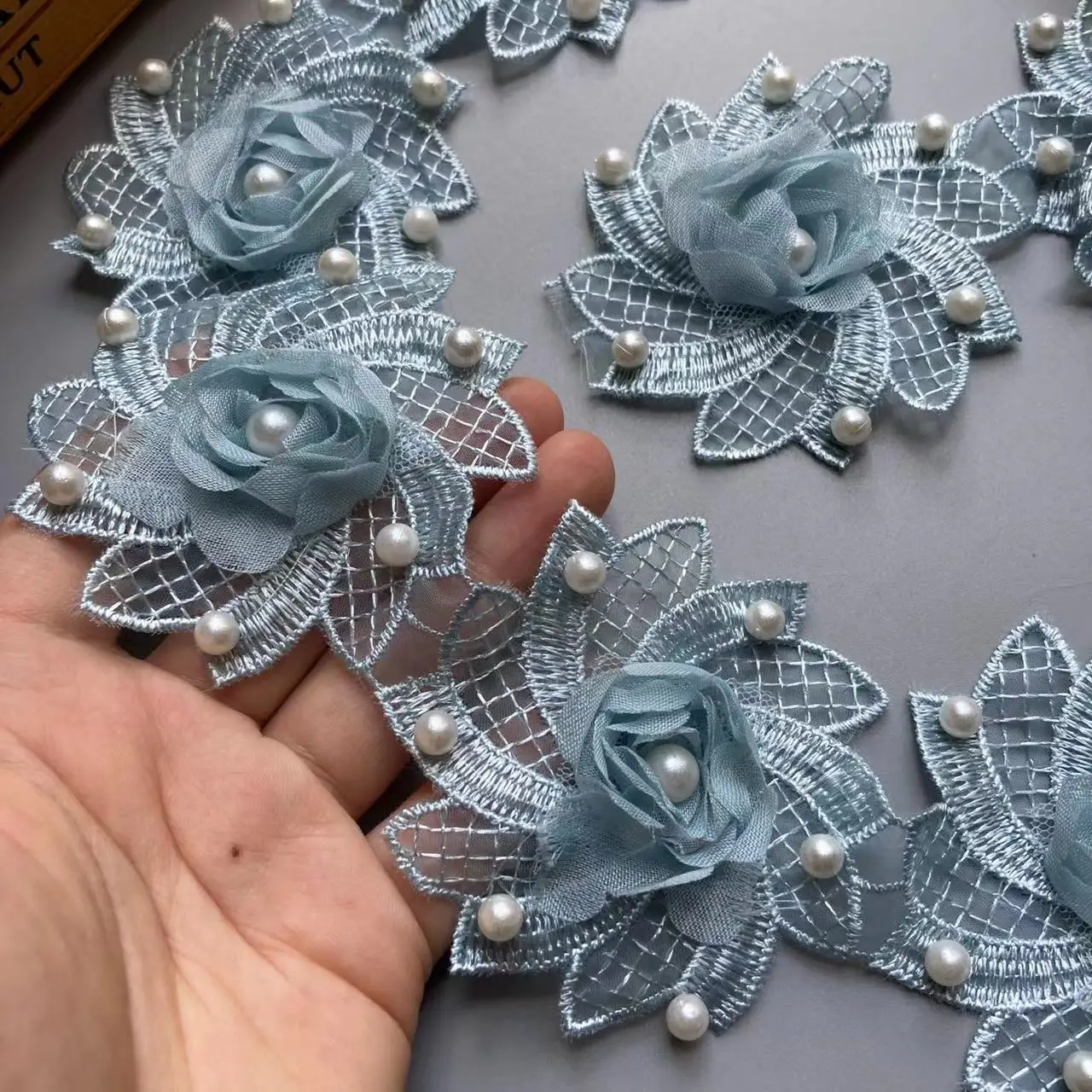 10X Blue 7cm Lace Edge Trim Ribbon Fabric Pearl 3D Flower Tassel Embroidered Applique Sewing Craft Wedding Dress Clothes New
10X Blue 7cm Lace Edge Trim Ribbon Fabric Pearl 3D Flower Tassel Embroidered Applique Sewing Craft Wedding Dress Clothes New