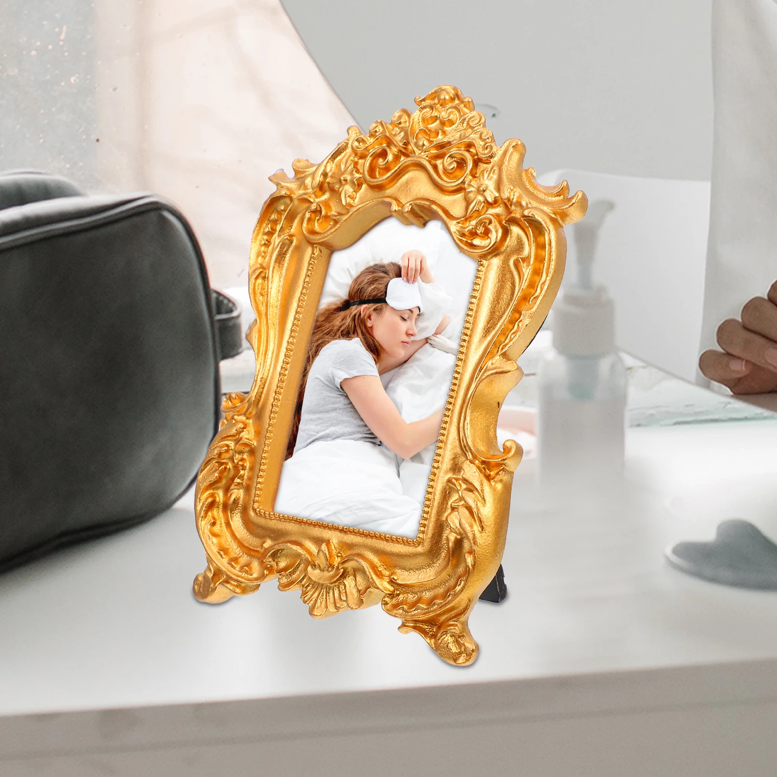 Vintage Gold Resin Picture Frame nament 03 Model Decorative Photo Display Holder for Home Living Room Bedroom Office
Vintage Gold Resin Picture Frame nament 03 Model Decorative Photo Display Holder for Home Living Room Bedroom Office
