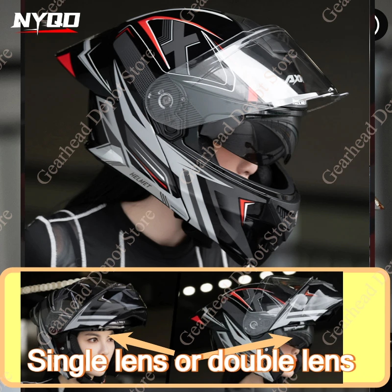Flip Up Motorcycle Helmet for Men Women, All Seasons Comfortable Warm Outdoor Safety Helmet for Electric Scooter Bike Riding
Flip Up Motorcycle Helmet for Men Women, All Seasons Comfortable Warm Outdoor Safety Helmet for Electric Scooter Bike Riding