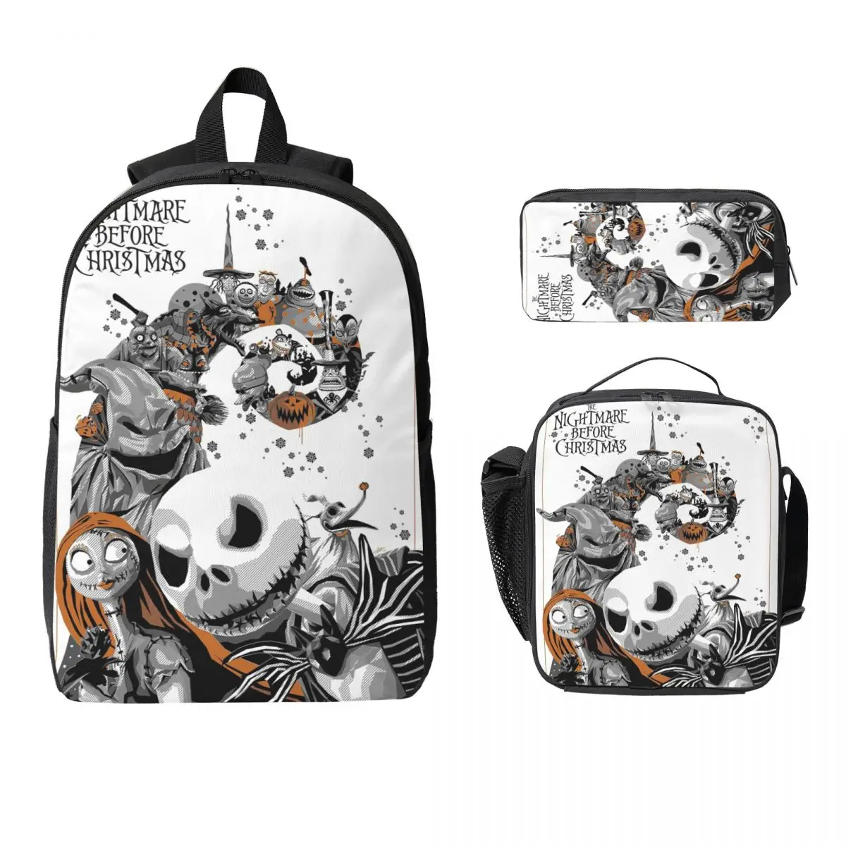 Nightmare Before Christmas Cartoon Backpack Boys Girls BookBag School Bag Shoulder Bags 3ps Insulated Lunch Bag Pencil Case 
Nightmare Before Christmas Cartoon Backpack Boys Girls BookBag School Bag Shoulder Bags 3ps Insulated Lunch Bag Pencil Case