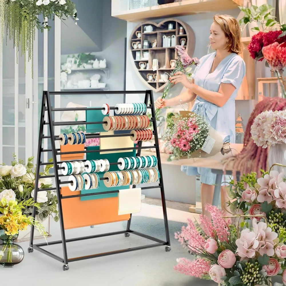 15 Tier Ribbon Holder Organizer Rack, Ribbon Organizer, Wrapping Paper Stand with Wheels
15 Tier Ribbon Holder Organizer Rack, Ribbon Organizer, Wrapping Paper Stand with Wheels