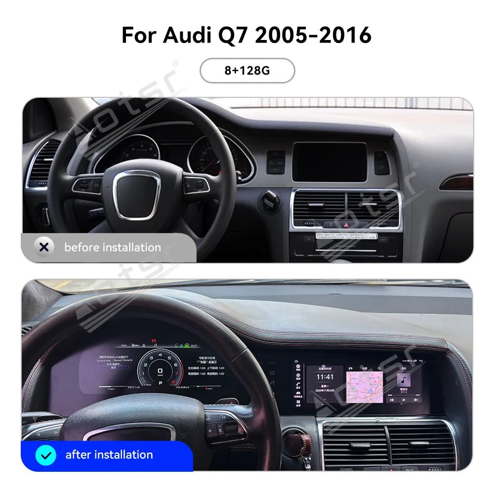 Dual Screen Android 15 For Audi Q7 2005-2016 Car Multimedia Player CarPlay Car Dashboard LCD Digital Instrumen Speedometer WIFI
Dual Screen Android 15 For Audi Q7 2005-2016 Car Multimedia Player CarPlay Car Dashboard LCD Digital Instrumen Speedometer WIFI