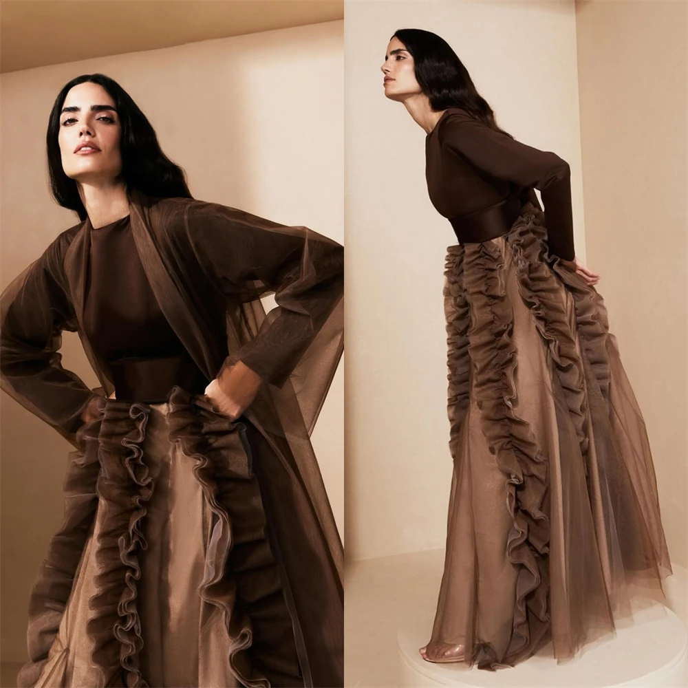 Customized Prom Gown Evening Formal Dress Jewel A-line Floor Length Skirts Tulle Fold Bespoke Occasion Dresses Saudi Arabia
Customized Prom Gown Evening Formal Dress Jewel A-line Floor Length Skirts Tulle Fold Bespoke Occasion Dresses Saudi Arabia