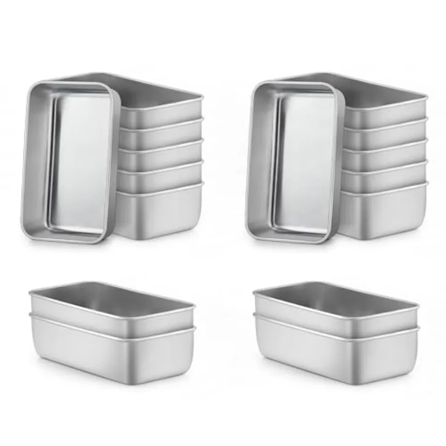 24 Pack 6.3 x 3.5 Inch Mini Loaf Pans for Baking Bread Stainless Steel Small Bread Loaf Pan Mold for Homemade Meatloaf Metal Ti
24 Pack 6.3 x 3.5 Inch Mini Loaf Pans for Baking Bread Stainless Steel Small Bread Loaf Pan Mold for Homemade Meatloaf Metal Ti