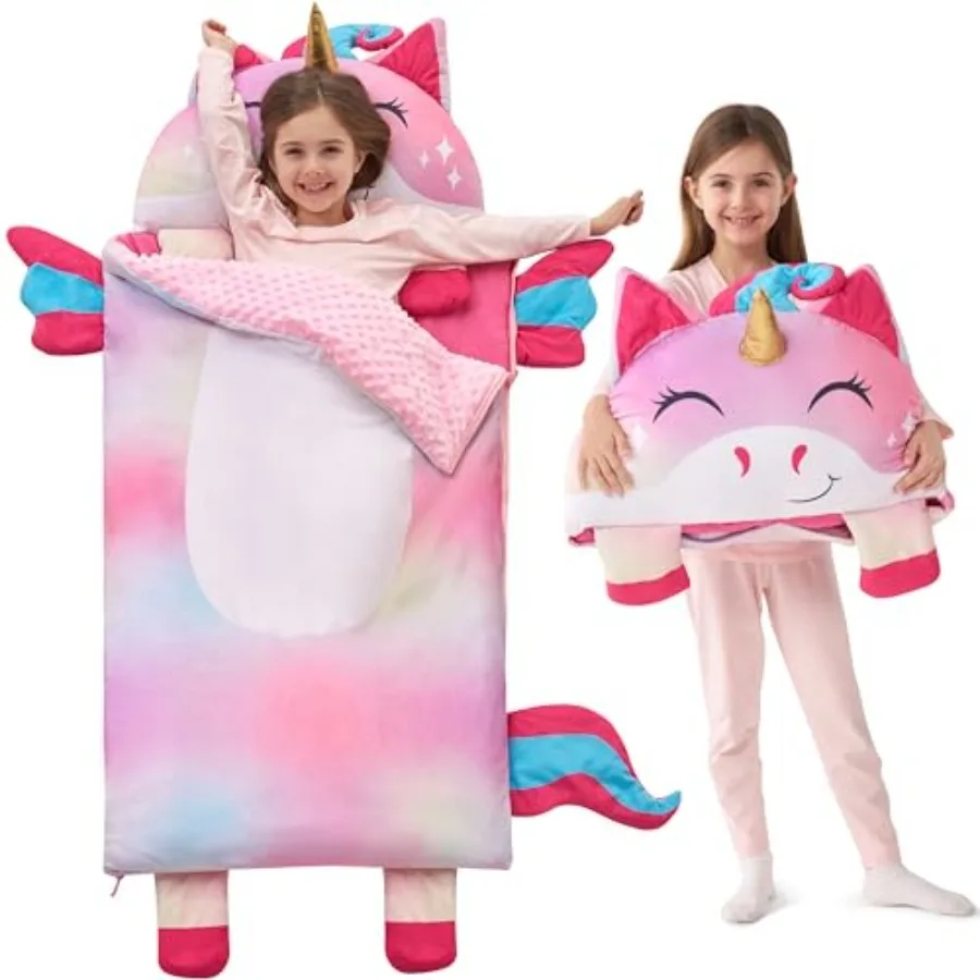 Sleeping Bag 4 5 6 Year Old Girl Gifts Toddler Nap Mat with Pillow and Blanket 60" x 27" for Ages 3+ Soft Plush Sleeping Mat fo
Sleeping Bag 4 5 6 Year Old Girl Gifts Toddler Nap Mat with Pillow and Blanket 60" x 27" for Ages 3+ Soft Plush Sleeping Mat fo
