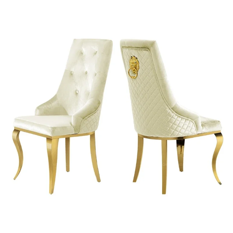 Soft bag white fashion restaurant chair light luxury velvet back chair
Soft bag white fashion restaurant chair light luxury velvet back chair