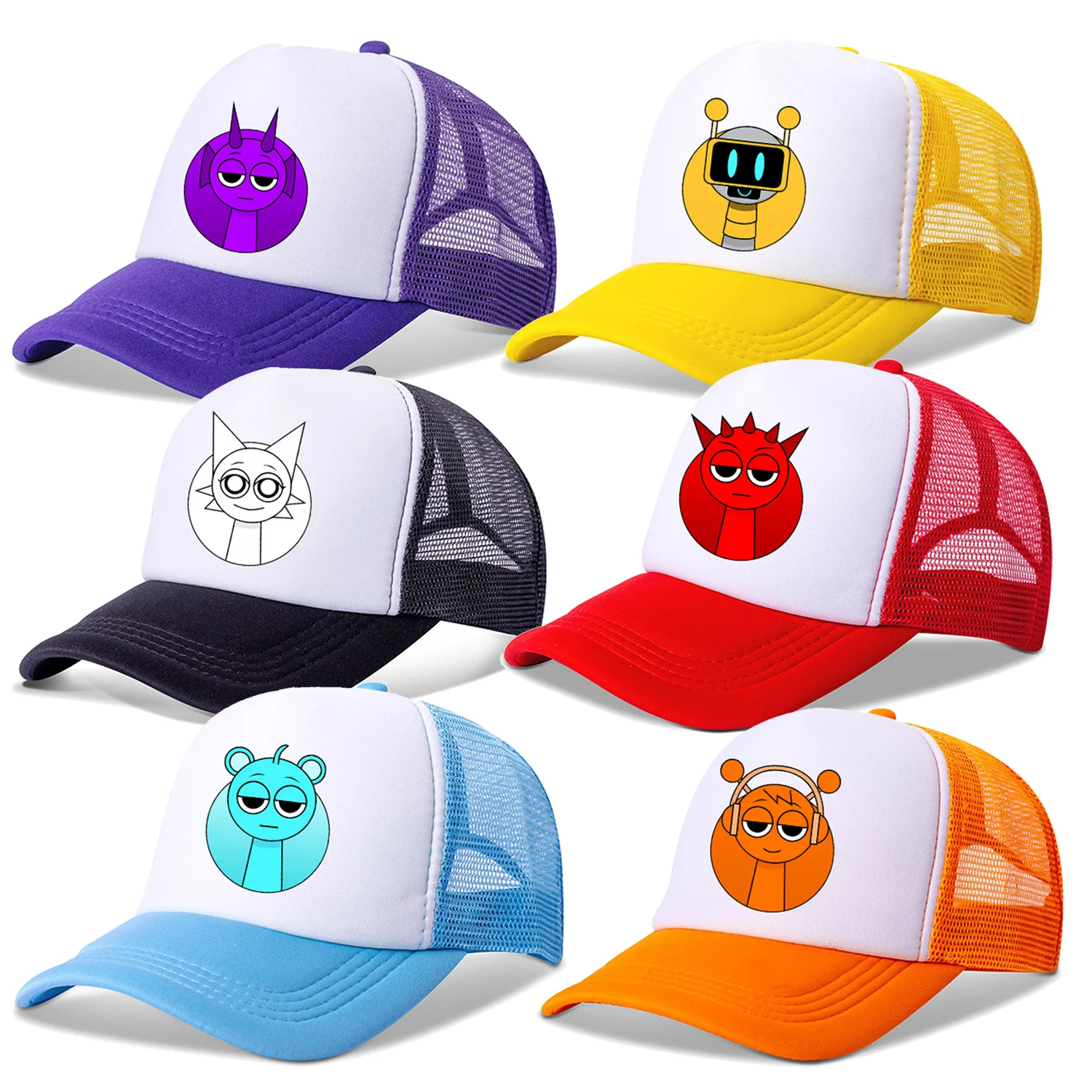 Sprunki Baseball Cap Kids Cute Cartoon Mesh Hat Adjustable Visors Peaked Caps Sunshade Casual Hats Outdoor Headwear Accessories
Sprunki Baseball Cap Kids Cute Cartoon Mesh Hat Adjustable Visors Peaked Caps Sunshade Casual Hats Outdoor Headwear Accessories