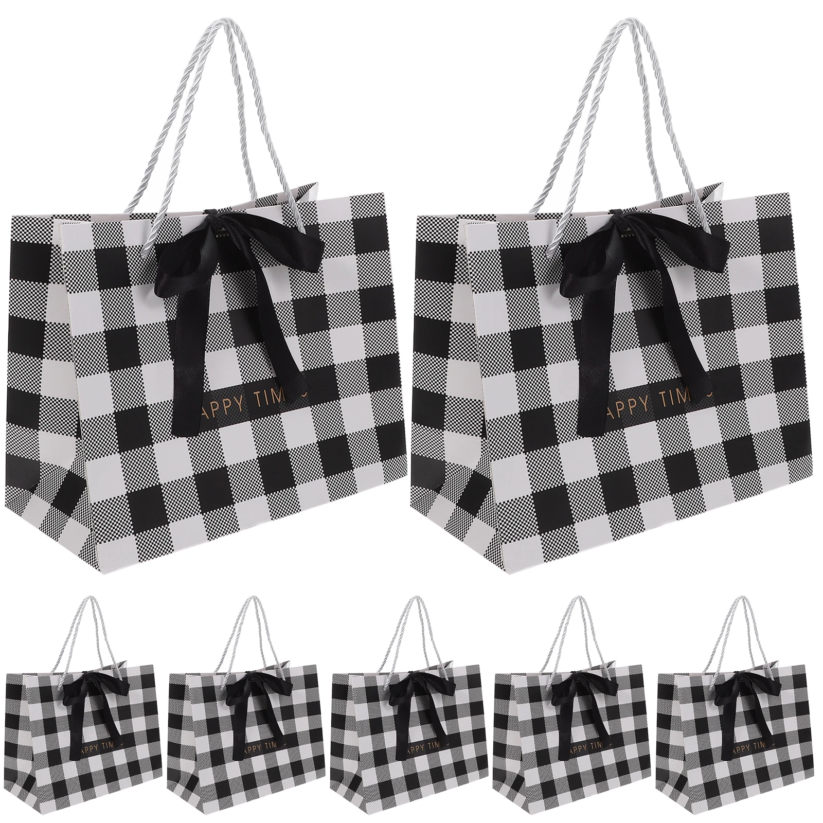 10 pcs Birthday Paper Bags With Handles 25x20x10cm Black White Plaid Shopping Paper Party Favor Bags Kids Gifts Packaging
10 pcs Birthday Paper Bags With Handles 25x20x10cm Black White Plaid Shopping Paper Party Favor Bags Kids Gifts Packaging
