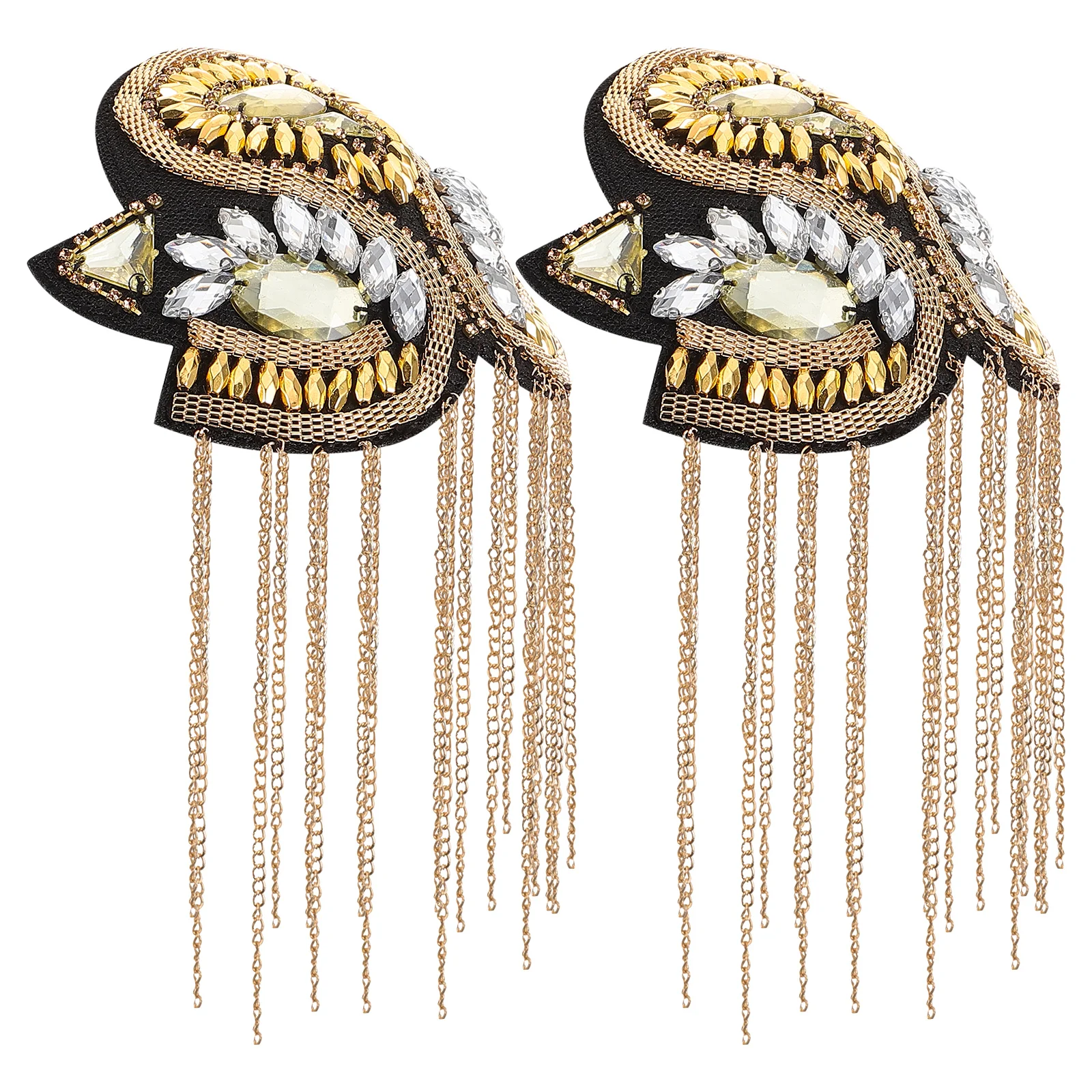 Rhinestone Fringe Epaulets Shoulder Tassel Decor Metal Badge Board Suit Men Accessories Durable Fashion Jewelry
Rhinestone Fringe Epaulets Shoulder Tassel Decor Metal Badge Board Suit Men Accessories Durable Fashion Jewelry