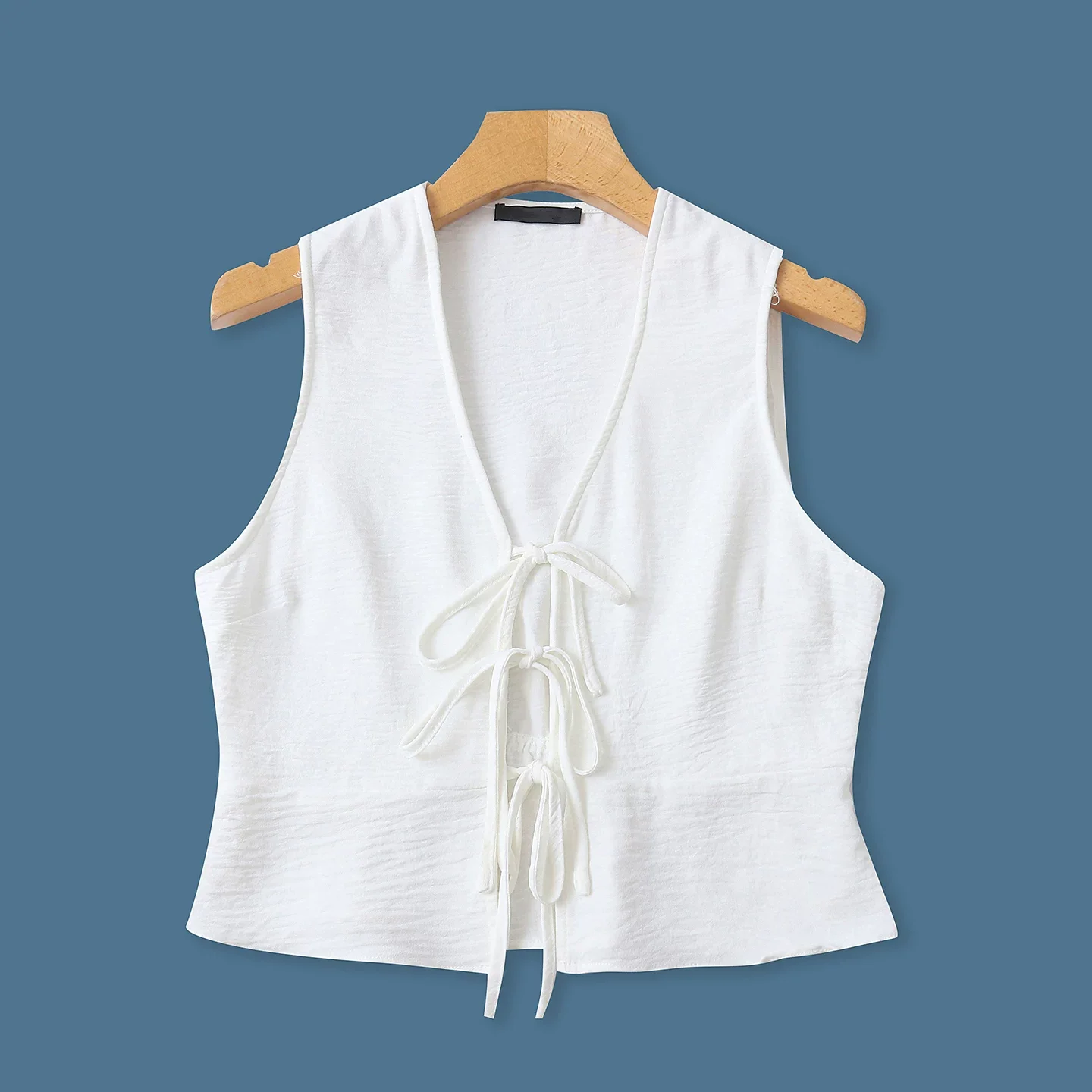 Fashionable V-Neck Belted Sleeveless Vest Loose Casual Summer New Style Women's Slimming Open Cardigan 07303
Fashionable V-Neck Belted Sleeveless Vest Loose Casual Summer New Style Women's Slimming Open Cardigan 07303