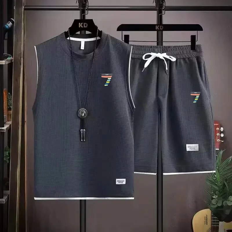 Модный элегантный повседневный костюм Vestins, простые универсальные летние новые брюки пятиминут, модный жилет, топ, мужские комплекты
Модный элегантный повседневный костюм Vestins, простые универсальные летние новые брюки пятиминут, модный жилет, топ, мужские комплекты