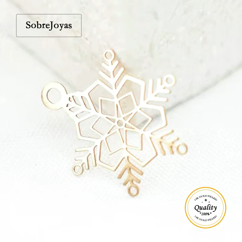 14K Gold Filled Snowflake Pendants Charm DIY Jewelry Making Tarnish Resistant Findings for Necklace
14K Gold Filled Snowflake Pendants Charm DIY Jewelry Making Tarnish Resistant Findings for Necklace