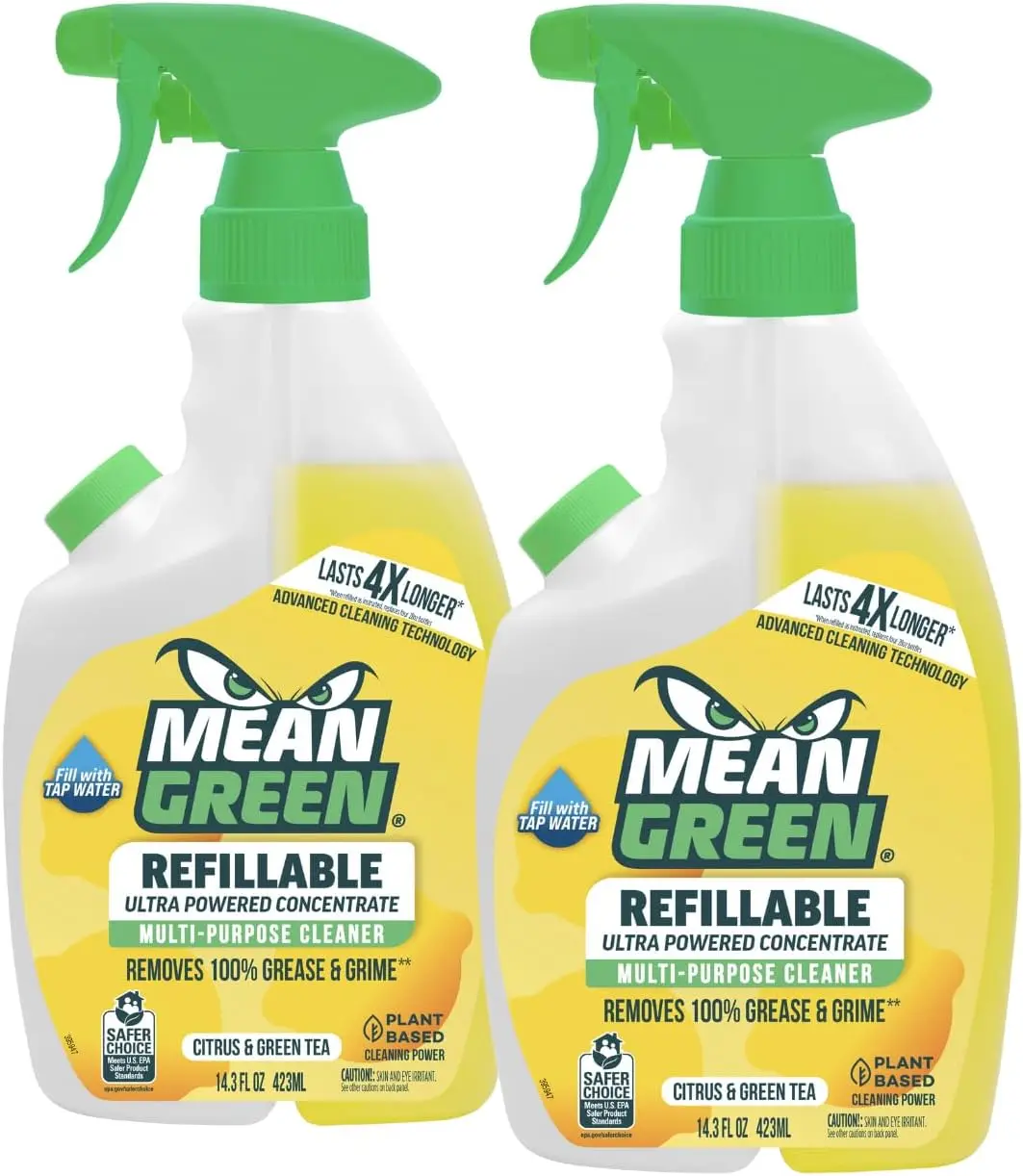 Refillable Ultra Powered Multi-Purpose Cleaner Concentrate, Citrus & Green Tea, 14.3 fl oz (2-Pack) –
Refillable Ultra Powered Multi-Purpose Cleaner Concentrate, Citrus & Green Tea, 14.3 fl oz (2-Pack) –