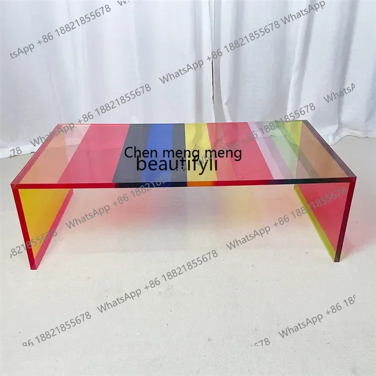 P178 Acrylic Rainbow Transparent Coffee Table Living Room Home Light Luxury Modern New Small Apartment Tea Table
P178 Acrylic Rainbow Transparent Coffee Table Living Room Home Light Luxury Modern New Small Apartment Tea Table