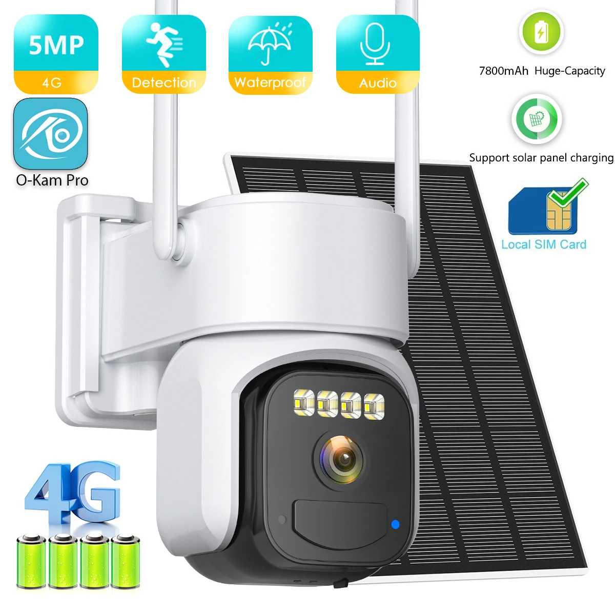 BESDER 4G PTZ Wireless Solar IP Camera 5MP HD with Built-in Battery Outdoor Video Surveillance Long Standby
BESDER 4G PTZ Wireless Solar IP Camera 5MP HD with Built-in Battery Outdoor Video Surveillance Long Standby