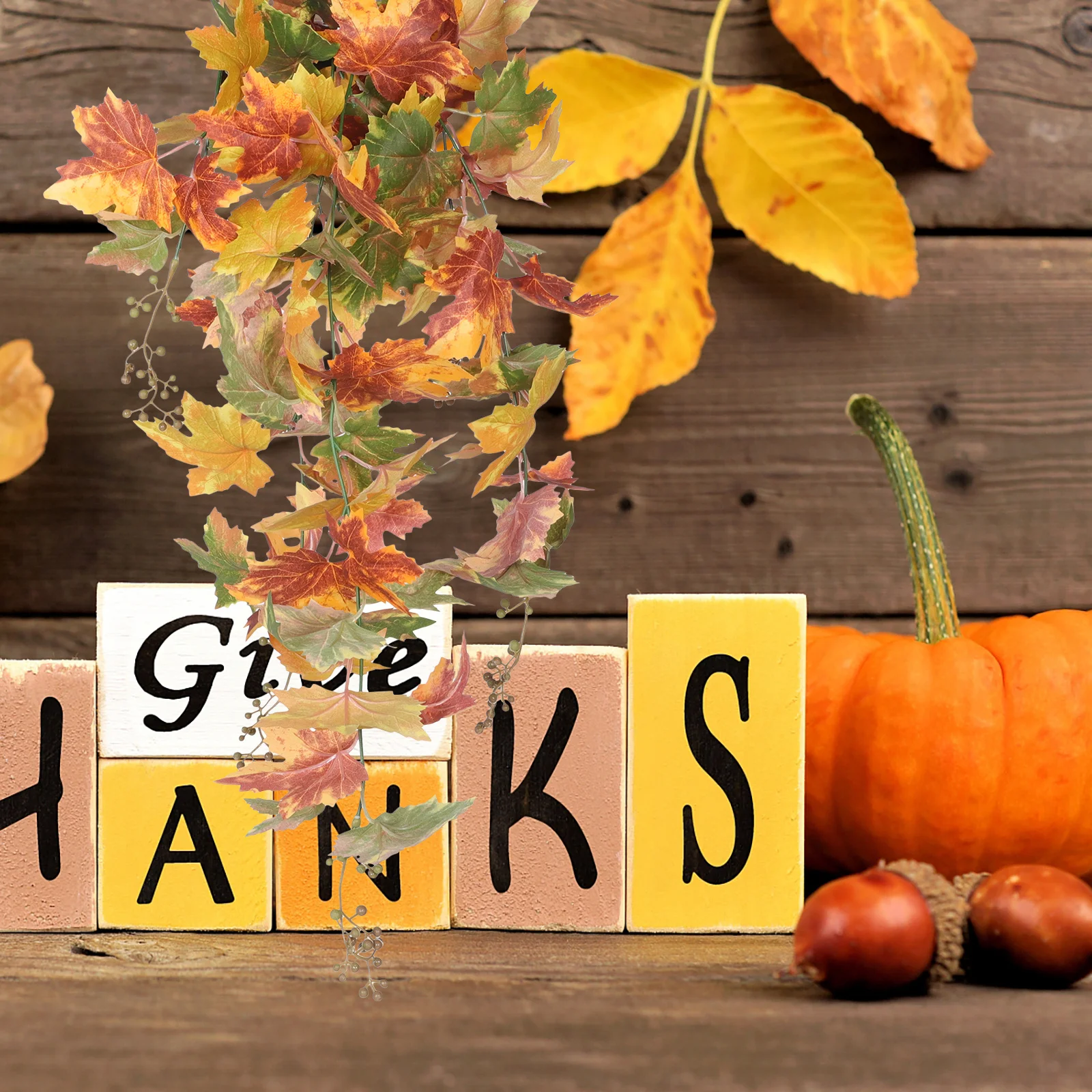 1pcs Artificial Maple Leaf Vine Garland Fall Fake Leaf Pendant For Thanksgiving Party Decor Wall Hanging Autumn Decoration
1pcs Artificial Maple Leaf Vine Garland Fall Fake Leaf Pendant For Thanksgiving Party Decor Wall Hanging Autumn Decoration