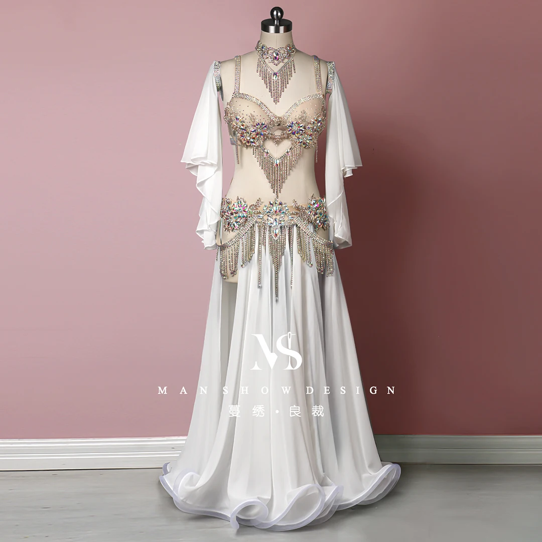 Платье для танца живота по индивидуальному заказу, новый сверкающий универсальный бюстгальтер ручной работы с кисточками и вышивкой бриллиантов, комплект на талию
Платье для танца живота по индивидуальному заказу, новый сверкающий универсальный бюстгальтер ручной работы с кисточками и вышивкой бриллиантов, комплект на талию