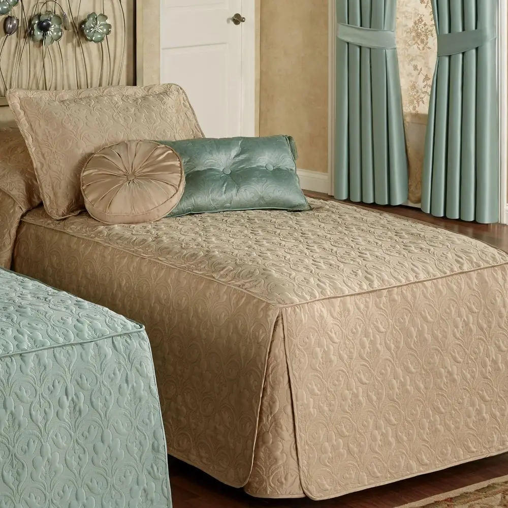 Classic Luxury Bedding Neutral Warm Wheat Solid Color Polyester Satin Elaborate Damask Quilting 2 Piece Bed Set Includes Twin B
Classic Luxury Bedding Neutral Warm Wheat Solid Color Polyester Satin Elaborate Damask Quilting 2 Piece Bed Set Includes Twin B