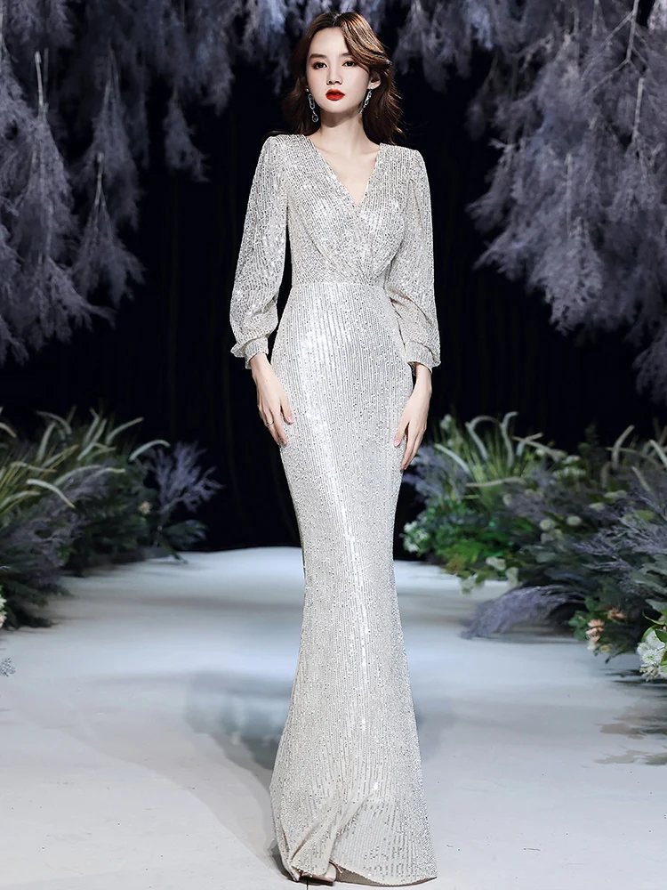 Ele Long Evening Gown Women's New 2026 High-End Fi Tail Evening Dr Par Host Summer High Quali Faionable
Ele Long Evening Gown Women's New 2026 High-End Fi Tail Evening Dr Par Host Summer High Quali Faionable