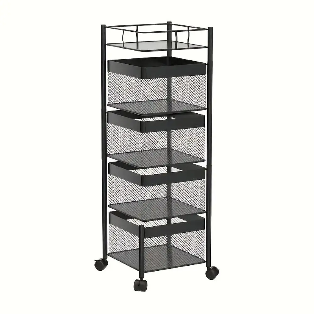 5-Tier 360° Rotating Metal Storage Cart Rolling Organizer Trolley Multifunctional Kitchen Bathroom Fruit Vegetable Rack
5-Tier 360° Rotating Metal Storage Cart Rolling Organizer Trolley Multifunctional Kitchen Bathroom Fruit Vegetable Rack
