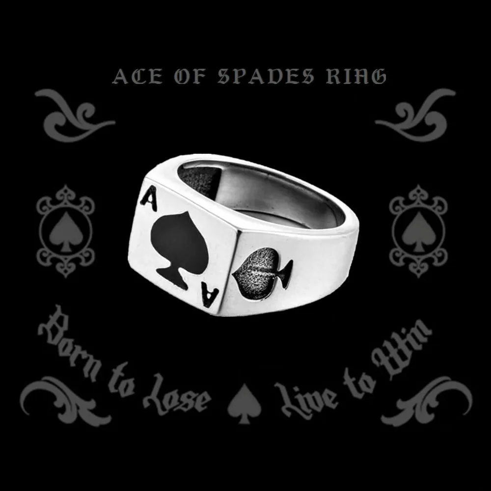 Punk ACE OF SPADES RING 316L Stainless Steel Man's Fashion Letter A Rings Jewelry
Punk ACE OF SPADES RING 316L Stainless Steel Man's Fashion Letter A Rings Jewelry