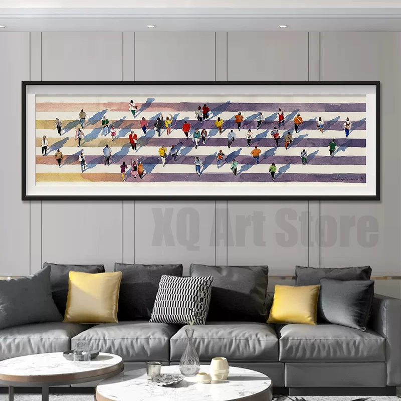 Pedestrian Crossing Original Artwork Watercolor Prints Figurative Art People Canvas Painting Contemporary Art Home Room Decor
Pedestrian Crossing Original Artwork Watercolor Prints Figurative Art People Canvas Painting Contemporary Art Home Room Decor