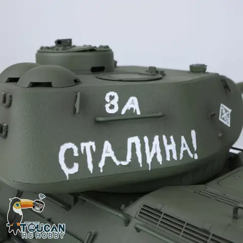 HENG LONG 1/16 échelle 7.0 RC modèle de réservoir soviétique T34-85 3909 pistes métalliques roulement de renvoi boîte de vitesses haut-parleur jouets TH17767