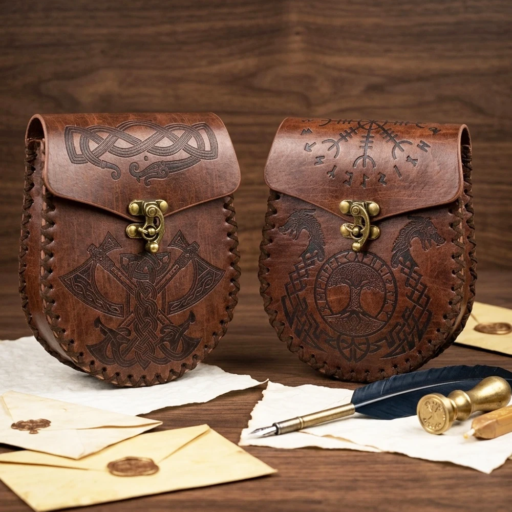 Renaissance Costume Accessories Retro Waist Bag Medieval Viking PU Leather Coin Purse Unisex Portable Fanny Pack for LARP Cosplay Party
Renaissance Costume Accessories Retro Waist Bag Medieval Viking PU Leather Coin Purse Unisex Portable Fanny Pack for LARP Cosplay Party