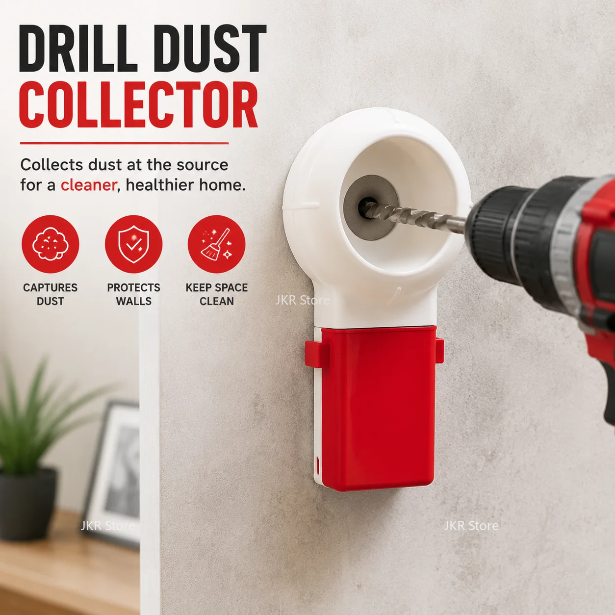 Drill Dust Collection Box 3D Printed Tool for Mess-Free Wall Drilling Compatible with Most Drill Bits Home Workshop Use
Drill Dust Collection Box 3D Printed Tool for Mess-Free Wall Drilling Compatible with Most Drill Bits Home Workshop Use