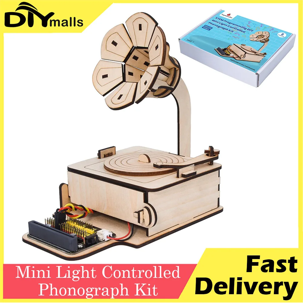 Keyestudio STEM Programming DIY Mini Light Controlled Phonograph Kit For Arduino ESP32 Coding Microbit DIY Starter Pack
Keyestudio STEM Programming DIY Mini Light Controlled Phonograph Kit For Arduino ESP32 Coding Microbit DIY Starter Pack