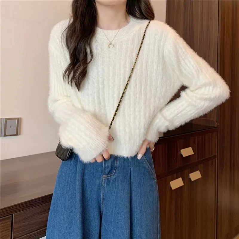 Мягкий уютный вязаный свитер Long Sve с высокой талией, женский весенне-осенний теплый базовый слой, свободный крой, круглый Ne ort Sle
Мягкий уютный вязаный свитер Long Sve с высокой талией, женский весенне-осенний теплый базовый слой, свободный крой, круглый Ne ort Sle