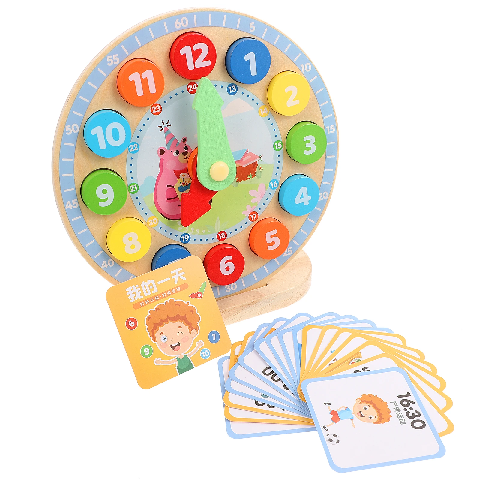 1pc Digital Clock Teaching Aids Wooden Toy Kids Time Cognition Montessori Educational Plaything Toddler Learning Sorting
1pc Digital Clock Teaching Aids Wooden Toy Kids Time Cognition Montessori Educational Plaything Toddler Learning Sorting