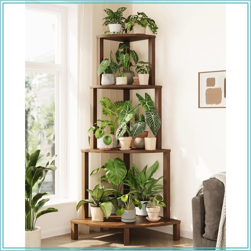 Corner Plant Shelf 4-Tier Plant Stand Indoor Wood Plant Rack 66 Inch Tall Shelves Garden Decor for Living Room Balcony
Corner Plant Shelf 4-Tier Plant Stand Indoor Wood Plant Rack 66 Inch Tall Shelves Garden Decor for Living Room Balcony