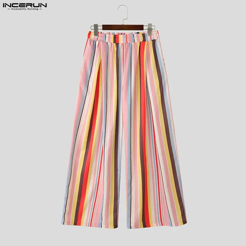 INCERUN Men's Pants Colorful Striped Joggers Elastic Waist Casual Wide Leg Trousers For Man Streetwear Loose Fashion Pantalones
INCERUN Men's Pants Colorful Striped Joggers Elastic Waist Casual Wide Leg Trousers For Man Streetwear Loose Fashion Pantalones