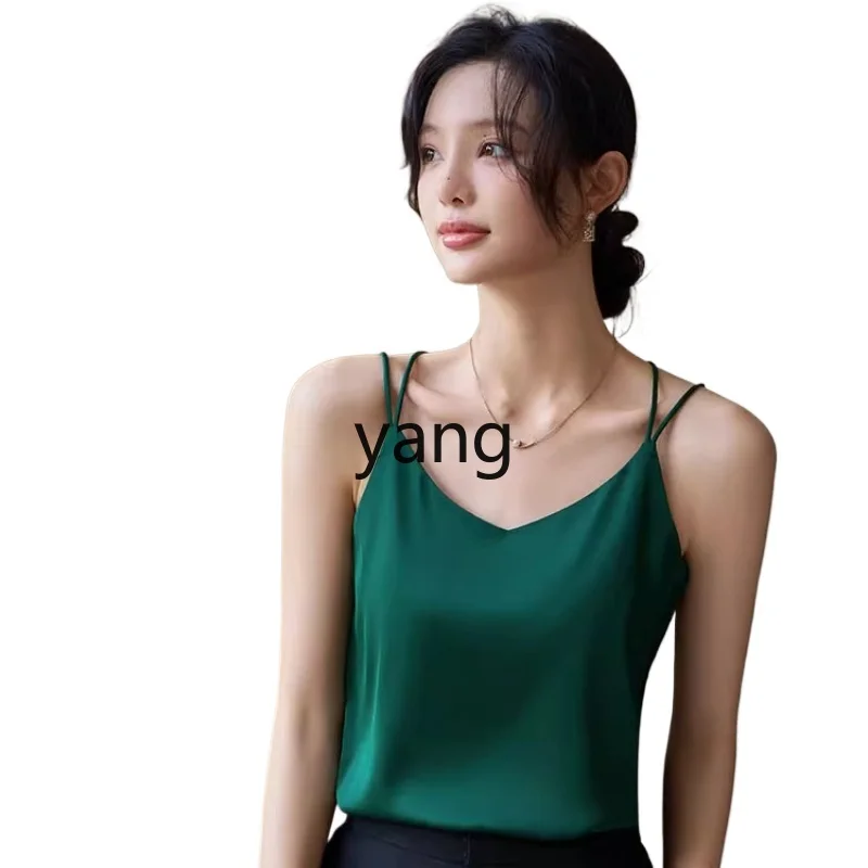 Yjq ice silk outer vest suspender female sexy top summer loose outer wear inner base silk satin
Yjq ice silk outer vest suspender female sexy top summer loose outer wear inner base silk satin