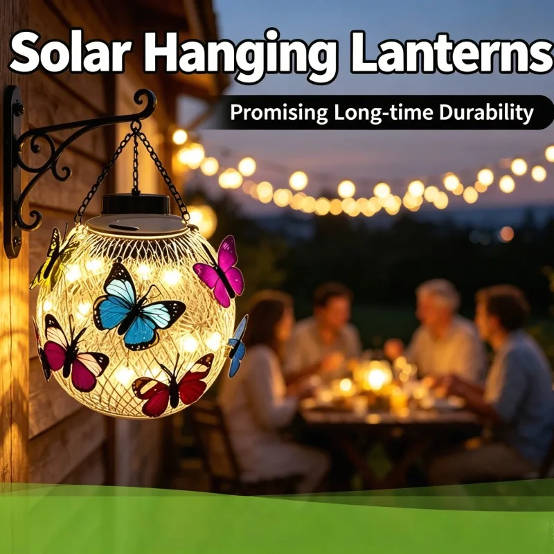 Solar Butterfly Lanterns Garden Lamps Auto On/off Sensor Lights Outdoor Lights Metal Hanging Solar Lights Yard Decoraiton
Solar Butterfly Lanterns Garden Lamps Auto On/off Sensor Lights Outdoor Lights Metal Hanging Solar Lights Yard Decoraiton