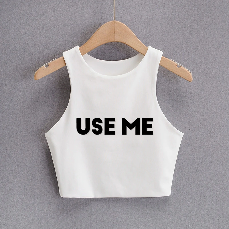USE ME Letters Print Summer Fashion Women Sexy Slim Tops O-neck Sleeveless Double Nylon Ladies Good Quality Tank Top
USE ME Letters Print Summer Fashion Women Sexy Slim Tops O-neck Sleeveless Double Nylon Ladies Good Quality Tank Top