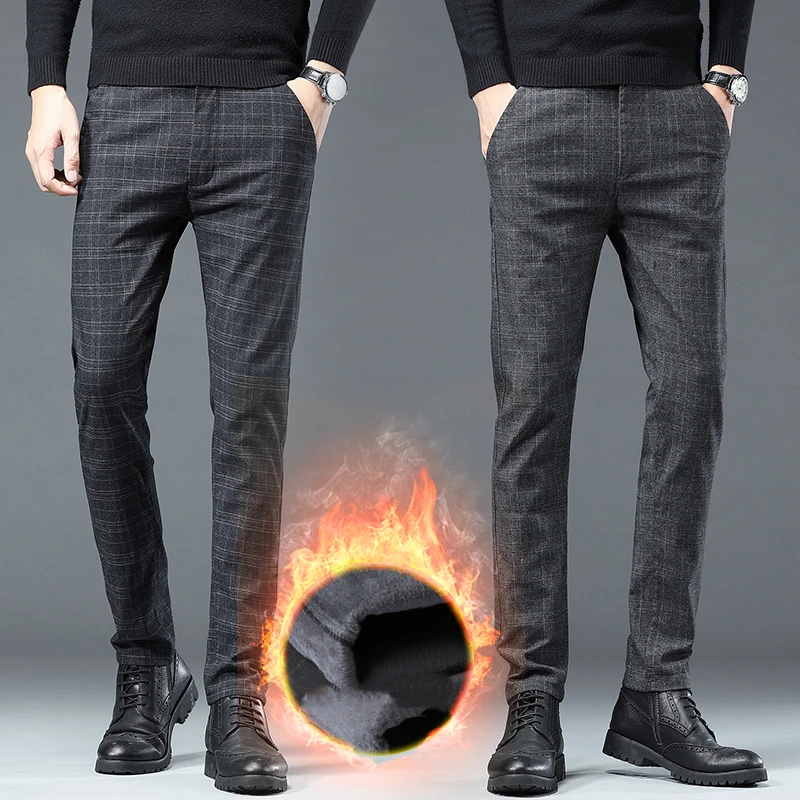 2023 Winter Warm Casual Pants Men Business Thicken Trousers Stretch Straight Slim Fit Pants Brand Clothing Black Gray
2023 Winter Warm Casual Pants Men Business Thicken Trousers Stretch Straight Slim Fit Pants Brand Clothing Black Gray
