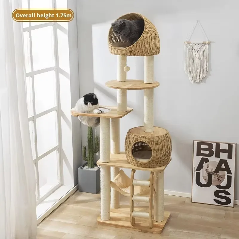 Sisal Cat Climbing Frame Cat Nest Integrated Scratch-Resistant Durable Stable Scratching Board Multi-Cat Use Cat Toy
Sisal Cat Climbing Frame Cat Nest Integrated Scratch-Resistant Durable Stable Scratching Board Multi-Cat Use Cat Toy