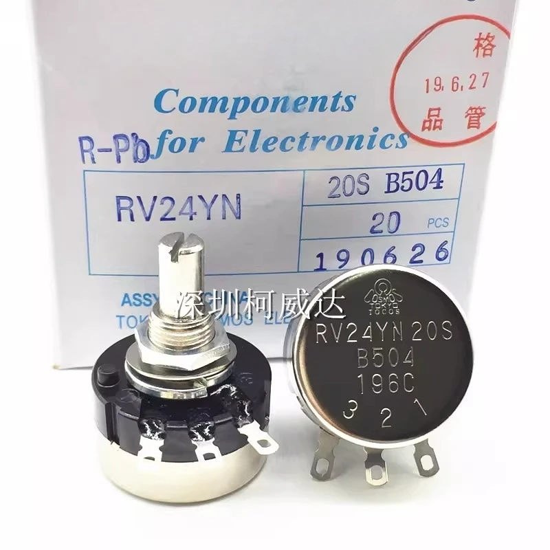 Новый Оригинальный Японский Потенциометр TOKYO RV24YN20SB504 B104 B204 100K 200K 500K с круглой ручкой 20 мм, 3-контактный
Новый Оригинальный Японский Потенциометр TOKYO RV24YN20SB504 B104 B204 100K 200K 500K с круглой ручкой 20 мм, 3-контактный