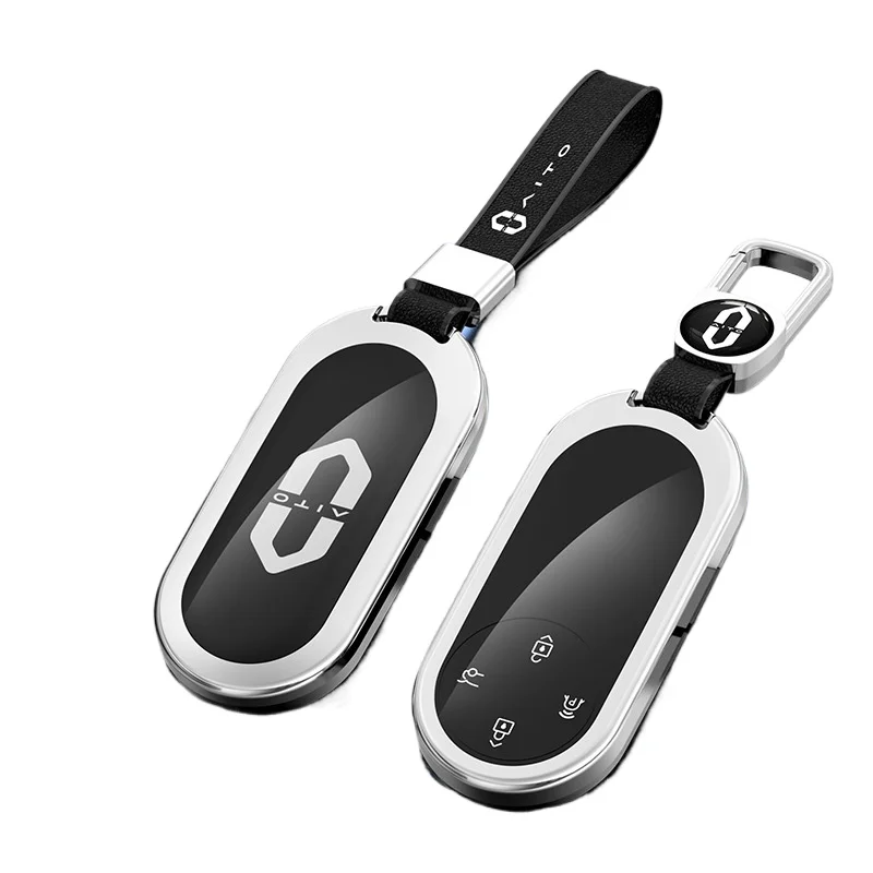Premium Aluminum Alloy Key Cover Case for AITO M9/M7 EREV/EV Ultra Edition - Protective Shell Key Bag Chain
Premium Aluminum Alloy Key Cover Case for AITO M9/M7 EREV/EV Ultra Edition - Protective Shell Key Bag Chain