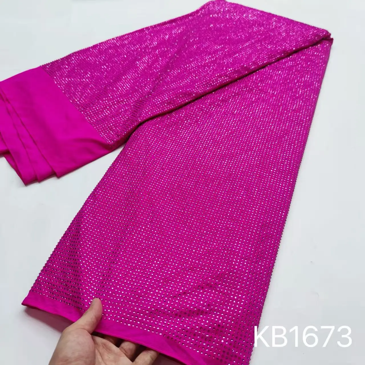 1 Yard Rhinestone Elastic Lace Dubai Stone Beaded Lace Fabric Party Dresses High Quality Mesh for Wedding Dress Sewing KB1673
1 Yard Rhinestone Elastic Lace Dubai Stone Beaded Lace Fabric Party Dresses High Quality Mesh for Wedding Dress Sewing KB1673
