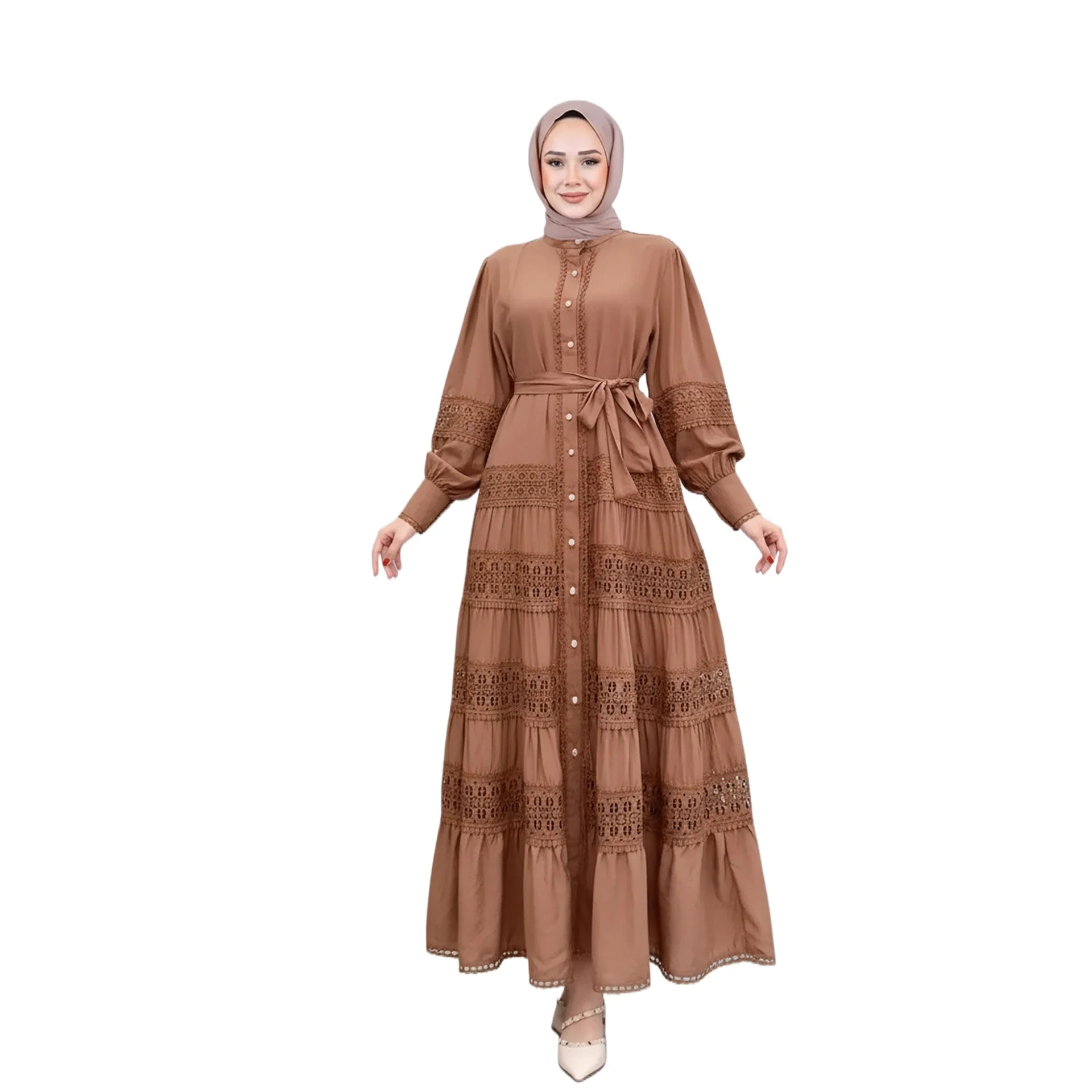 Spot Turkish Women's Dress Lace Splicing Stand-up Collar Waist Swing Skirt Cw85286
Spot Turkish Women's Dress Lace Splicing Stand-up Collar Waist Swing Skirt Cw85286