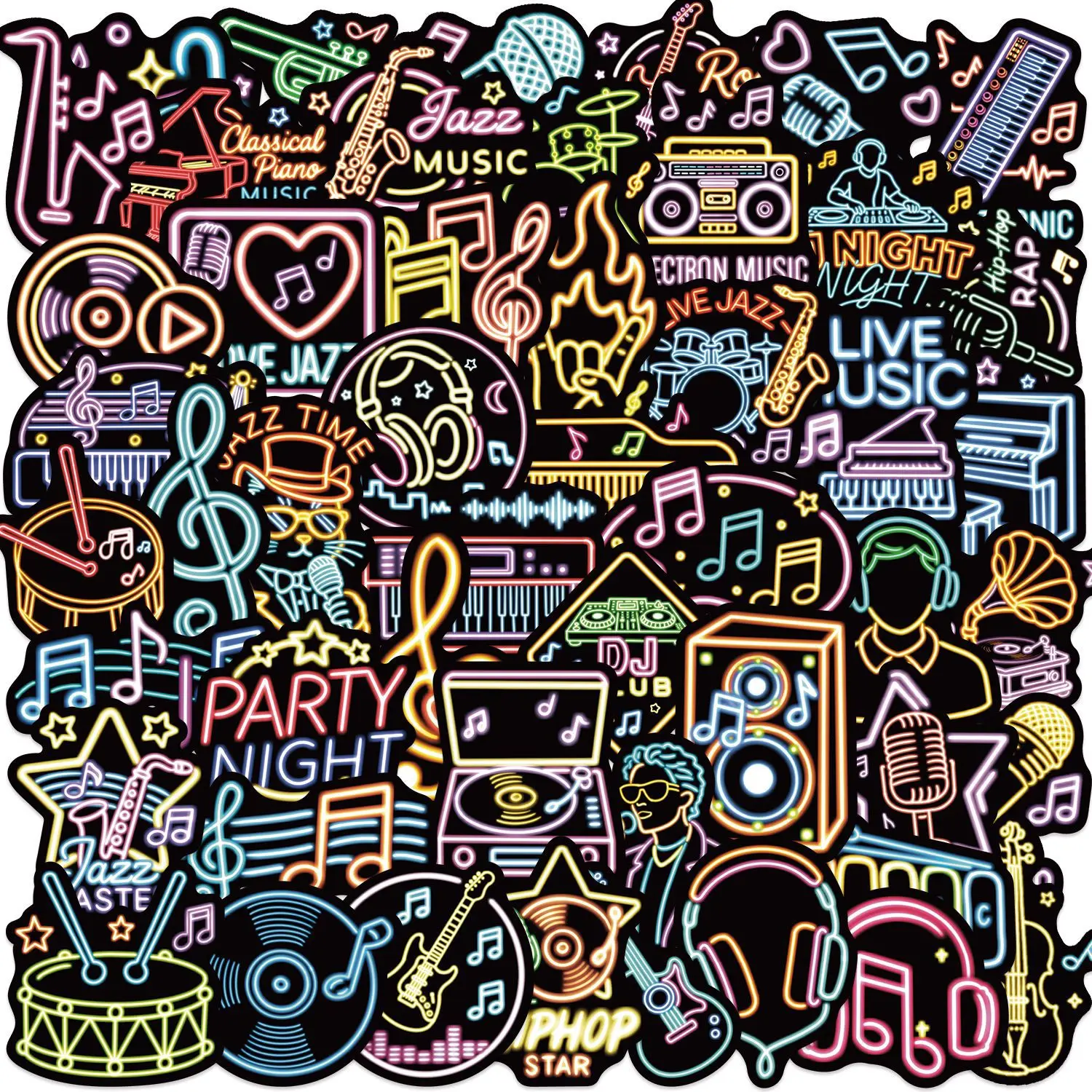 50-100PCS Cartoon Music Symbol Graffiti Stickers Decorative Guitar Notebook Luggage DIY Waterproof
50-100PCS Cartoon Music Symbol Graffiti Stickers Decorative Guitar Notebook Luggage DIY Waterproof