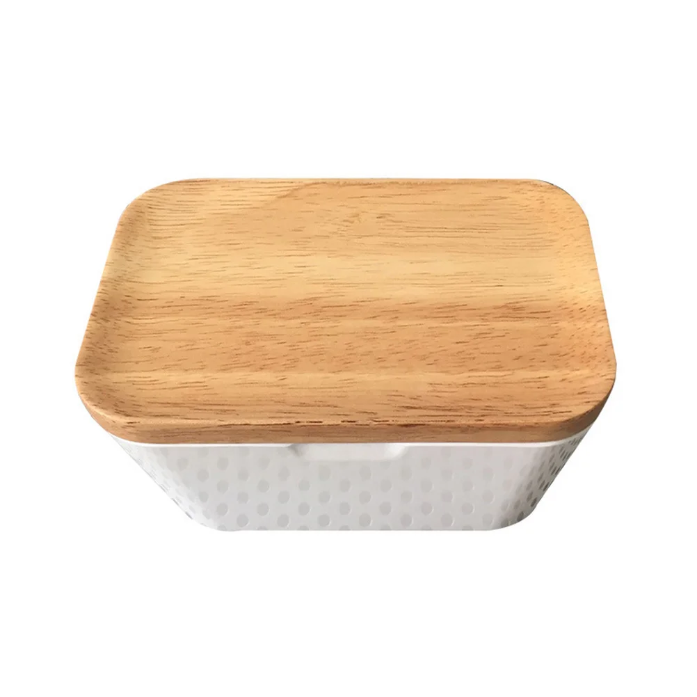 Multifunction Kitchen Storage Box Sealed Crisper Wooden Lid Butter Container for Home Restaurant (250ml)
Multifunction Kitchen Storage Box Sealed Crisper Wooden Lid Butter Container for Home Restaurant (250ml)