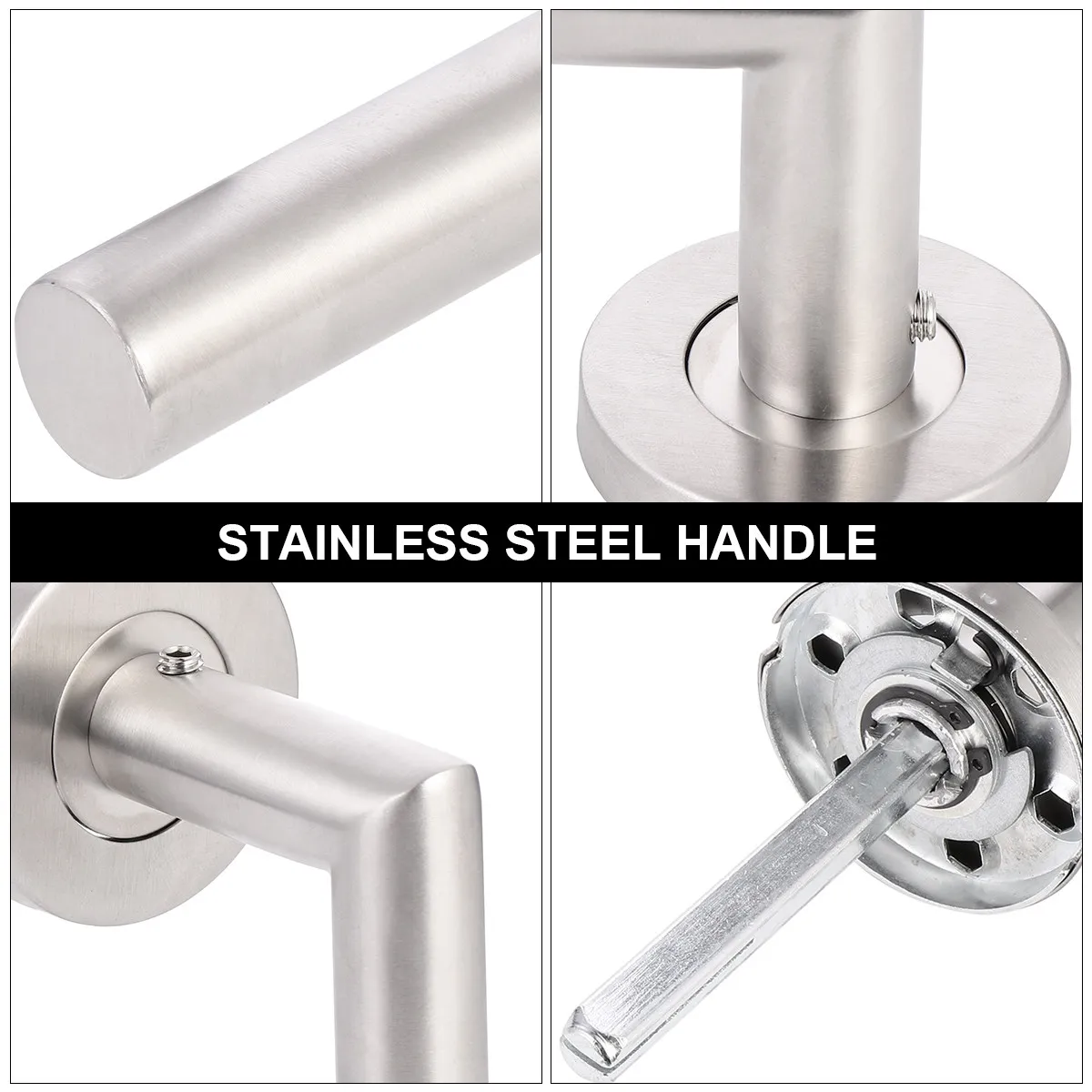 2 pcs Door Handle Lever Modern Round Design For Home Hallway Closet Passage Fire Door Split Lock Handle Right Angle Stainless
2 pcs Door Handle Lever Modern Round Design For Home Hallway Closet Passage Fire Door Split Lock Handle Right Angle Stainless